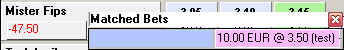 Viewing matched and unmatched bets
