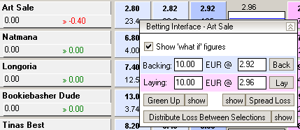 Placing a bet with custom parameters