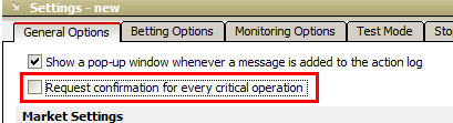 Turn off Request confirmation for every critical operation